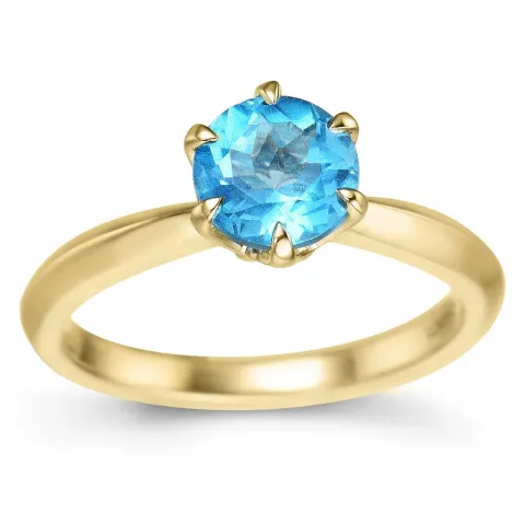 topas solitärring i 14 karat guld 1,35 ct