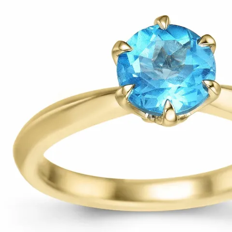 topas solitärring i 14 karat guld 1,35 ct