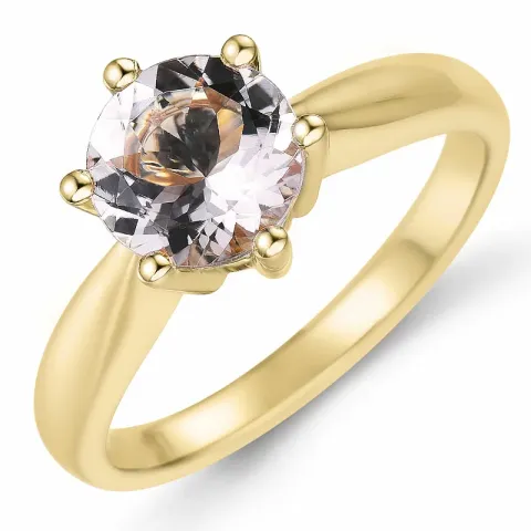morganit solitärring i 14 karat guld 1,40 ct