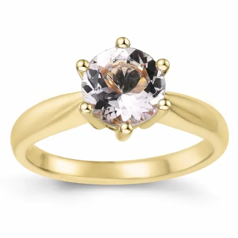 morganit solitärring i 14 karat guld 1,40 ct