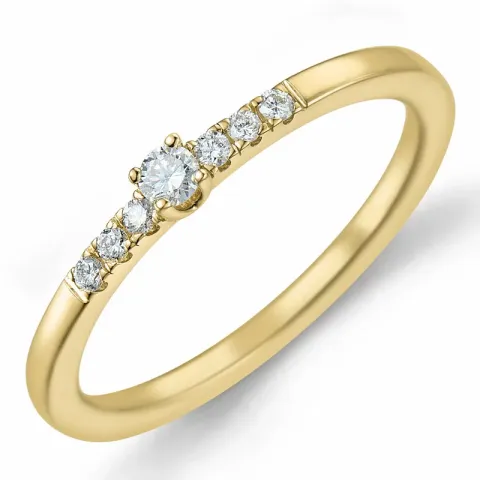 diamant ring i 14  karat guld 0,04 ct 0,06 ct