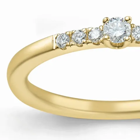 diamant ring i 14  karat guld 0,04 ct 0,06 ct