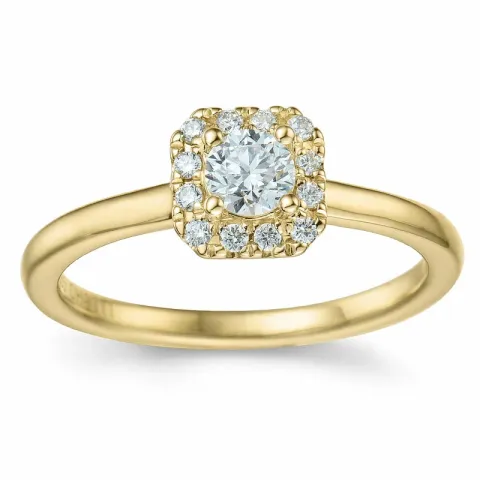 diamant ring i 14  karat guld 0,26 ct 0,096 ct