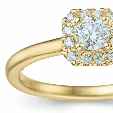 diamant ring i 14  karat guld 0,26 ct 0,096 ct