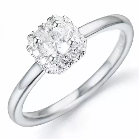 diamant ring i 14  karat vitguld 0,26 ct 0,096 ct
