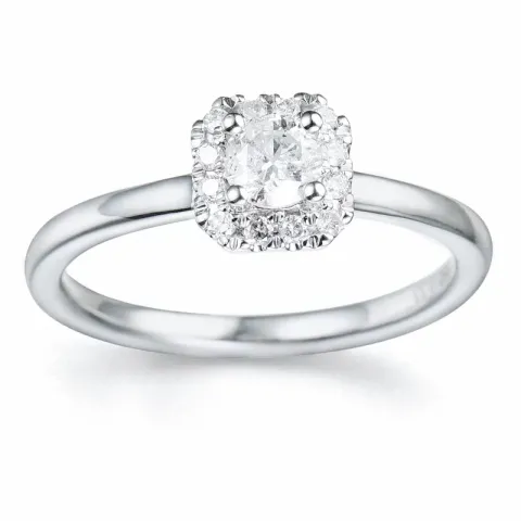 diamant ring i 14 karat vitguld 0,26 ct 0,096 ct