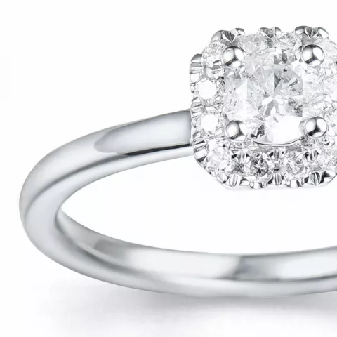 diamant ring i 14  karat vitguld 0,26 ct 0,096 ct
