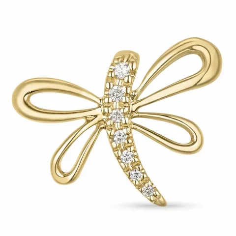 guldsmed diamant hängen i 14 carat guld 0,05 ct