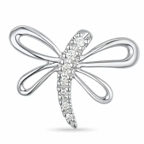 guldsmed diamant hängen i 14 carat vitguld 0,05 ct