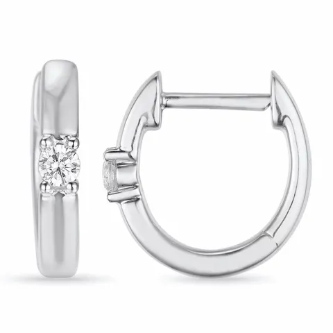 11 mm diamant creol i 14 karat vitguld med diamant