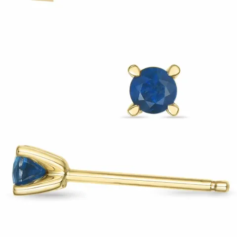 2 x 0,13 ct safir solitäreörhängestift i 14 karat guld med safir 