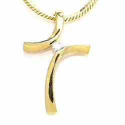 Kors hängen i 14 karat guld