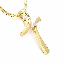 Kors hängen i 14 karat guld