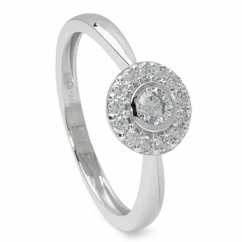 rund ring i 14 karat vitguld