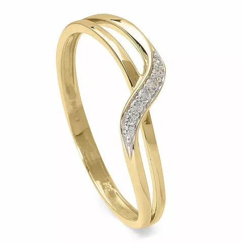 vit zirkon ring i 14 karat guld med rhodium