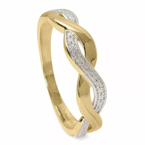 vit zirkon ring i 14 karat guld med rhodium