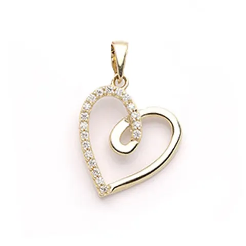 Hjärta hängen i 9 karat guld