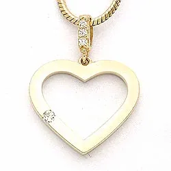 Hjärta hängen i 9 karat guld