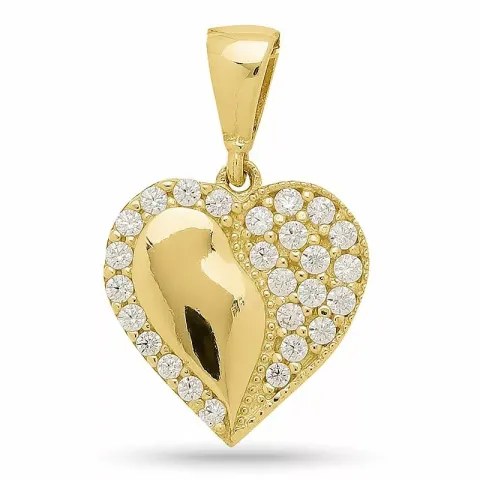 Hjärta hängen i 9 karat guld