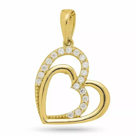 Hjärta hängen i 9 karat guld