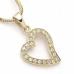 Hjärta hängen i 9 karat guld