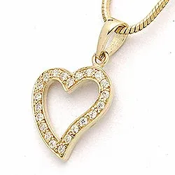 Hjärta hängen i 9 karat guld