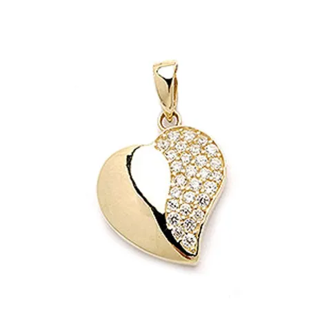 Hjärta hängen i 9 karat guld