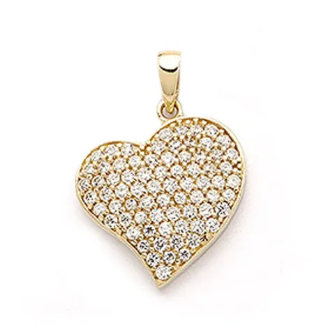 Hjärta hängen i 9 karat guld