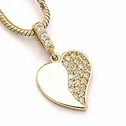 Hjärta hängen i 9 karat guld