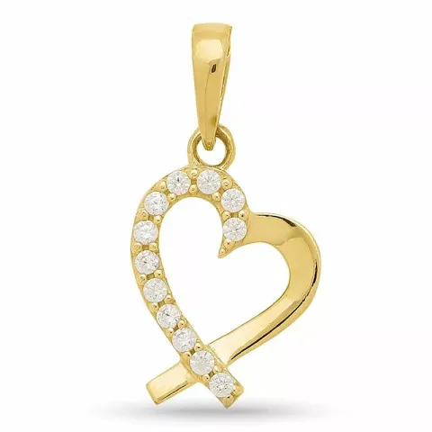 Hjärta hängen i 9 karat guld