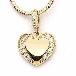 Hjärta hängen i 9 karat guld