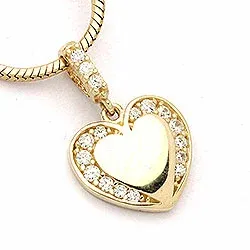Hjärta hängen i 9 karat guld