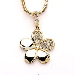 Blommor hängen i 9 karat guld