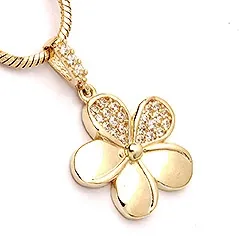 Blommor hängen i 9 karat guld