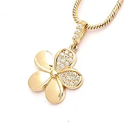 Blommor hängen i 9 karat guld