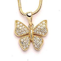 Fjärilar hängen i 9 karat guld