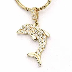 Delfin hängen i 9 karat guld