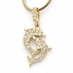 Delfin hängen i 9 karat guld