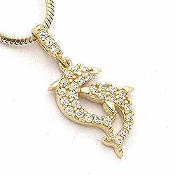 Delfin hängen i 9 karat guld