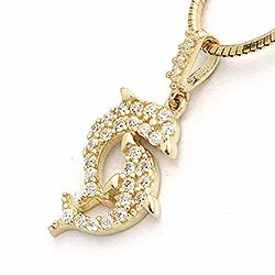 Delfin hängen i 9 karat guld