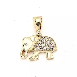 Elefant hängen i 9 karat guld