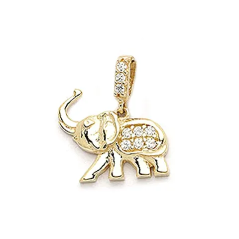 elefant hängen i 9 karat guld
