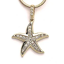 Sjöstjärna hängen i 9 karat guld