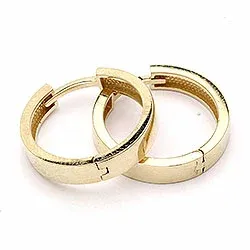 15 mm runda creol i 9 karat guld