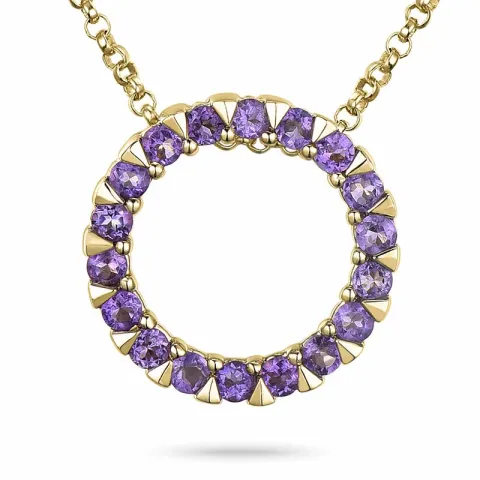 42 cm plus 3 cm förlängningskedja halsband med hängen i 14 karat guld 0,324 ct