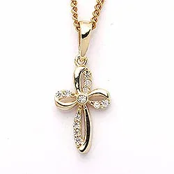 Kors hängen i 9 karat guld