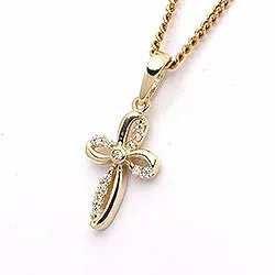 Kors hängen i 9 karat guld