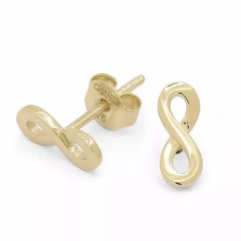 infinity öronkrokar i 9 karat guld