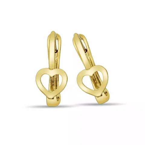 hjärta örhängestift i 9 karat guld