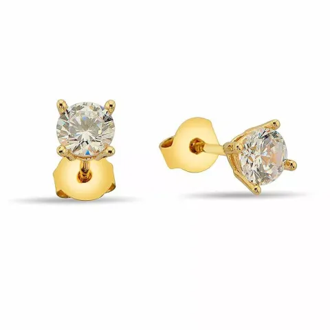 örhängestift i 9 karat guld med 